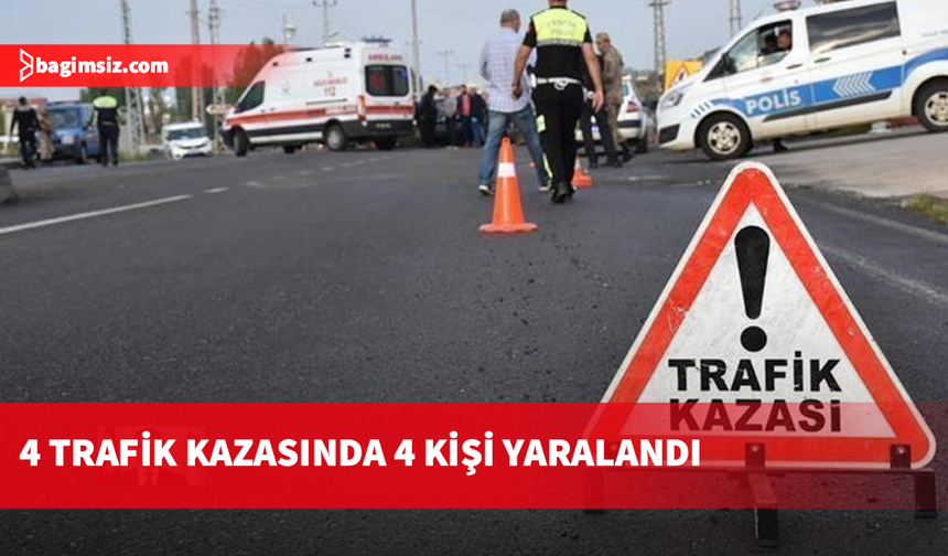 Bayramın ilk gününde dört trafik kazası, dört yaralı