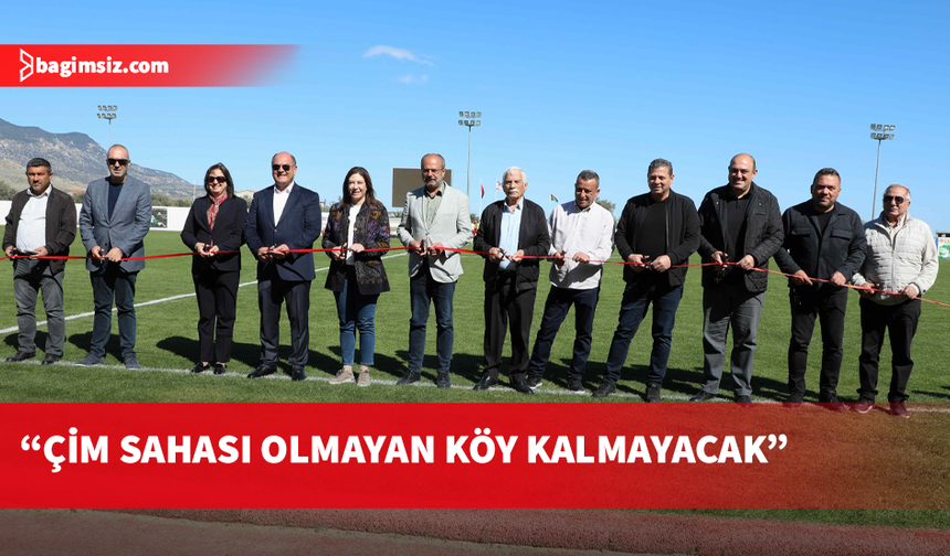 Değirmenlik'te zemini doğal çime dönüştürülen Sadık Cemil Stadyumu törenle açıldı