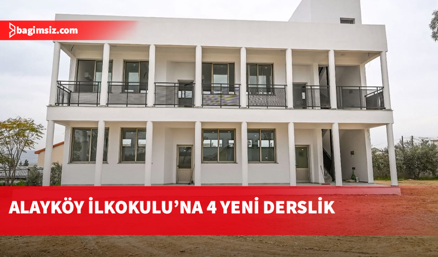 Alayköy İlkokulu’nda 4 yeni derslik tamamlandı, açılış için son hazırlıklara geçildi