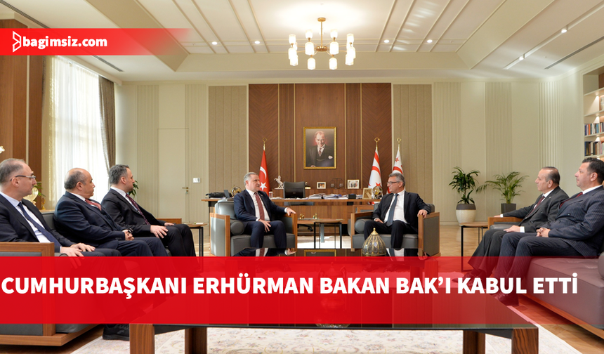 Cumhurbaşkanı Erhürman, Türkiye Gençlik ve Spor Bakanı Osman Aşkın Bak’ı kabul etti