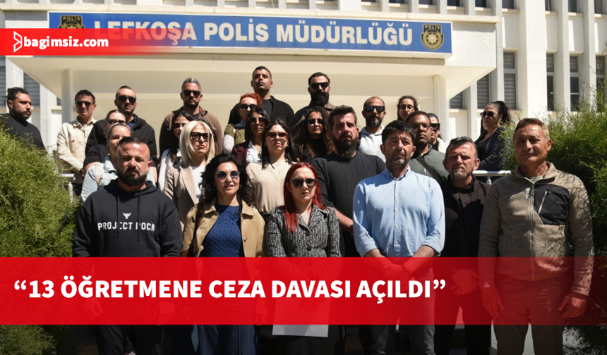 KTOEÖS Lefkoşa Polis Müdürlüğü önünde basın açıklaması yaptı