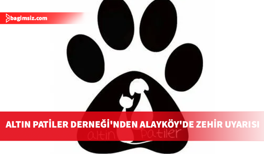 Altın Patiler Derneği'nden Alayköy'de zehir uyarısı