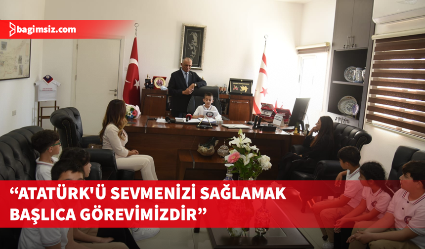 Çavuşoğlu makamını Şht. Yalçın İlkokulu öğrencisi Hasan Basmaz’a devretti