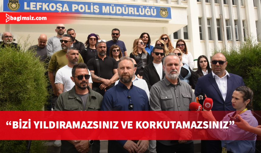 KTÖS, Lefkoşa Polis Müdürlüğü önünde açıklama yaptı