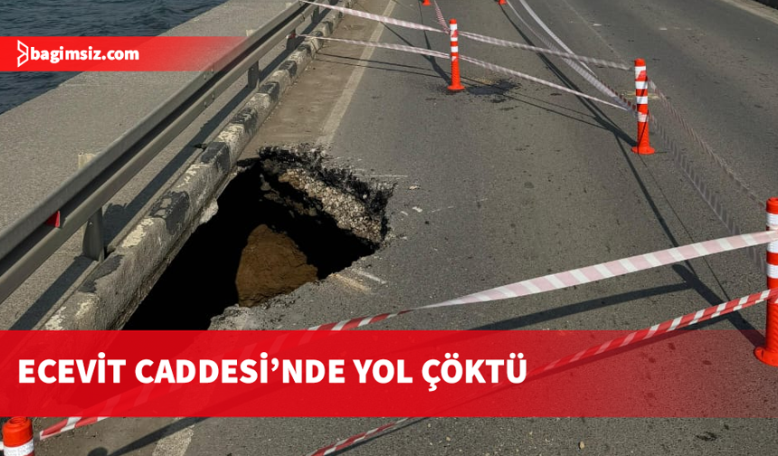 Sürücülerin Dikkatine! Gemikonağı Ecevit Caddesi’nde Yol Çöktü