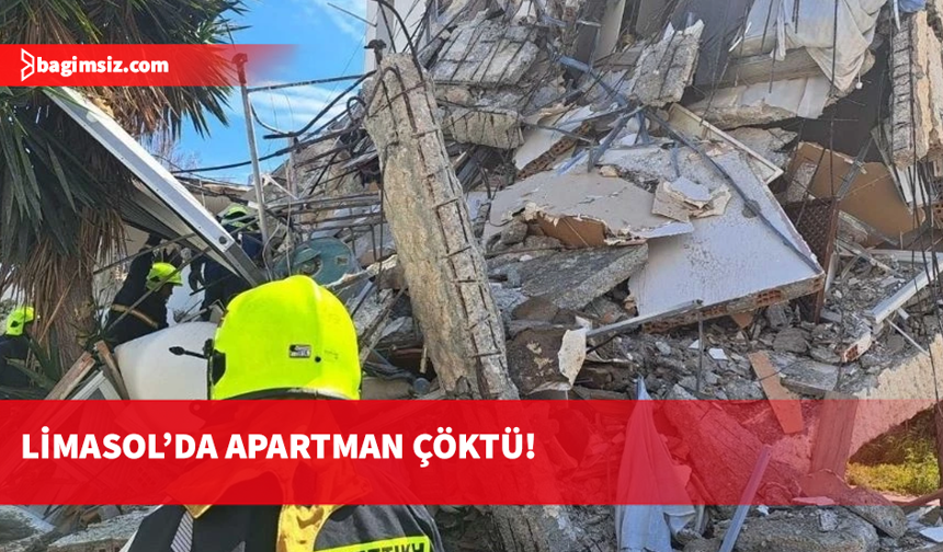 Limasol'da bir apartman çöktü: 4 yaralı