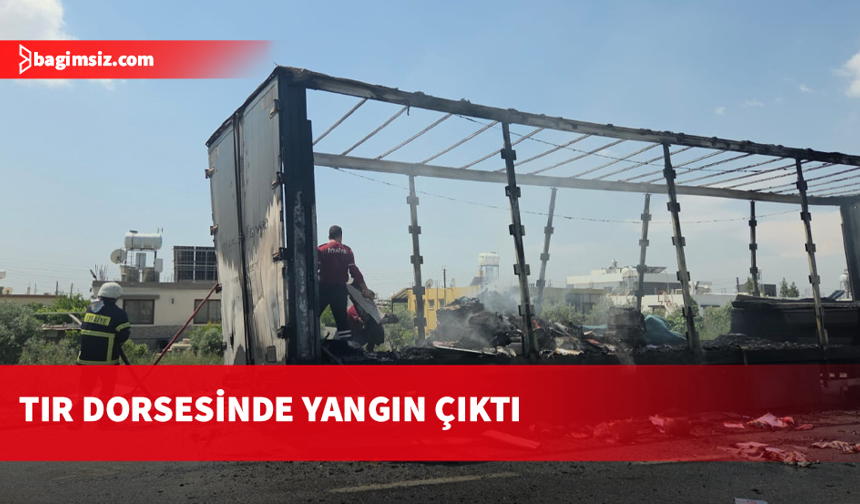 Gazimağusa–Lefkoşa Anayolu'nda tır dorsesinde yangın çıktı
