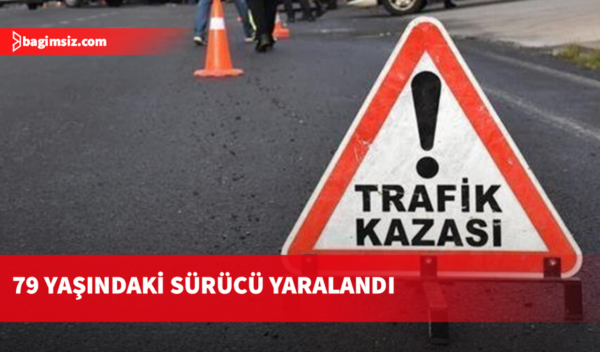 Yoldan çıkan araç park halindeki araca, duvara ve direğe çarptı