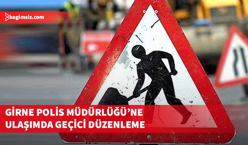 Girne Polis Müdürlüğü’nün ana girişi çalışma nedeniyle kapalı