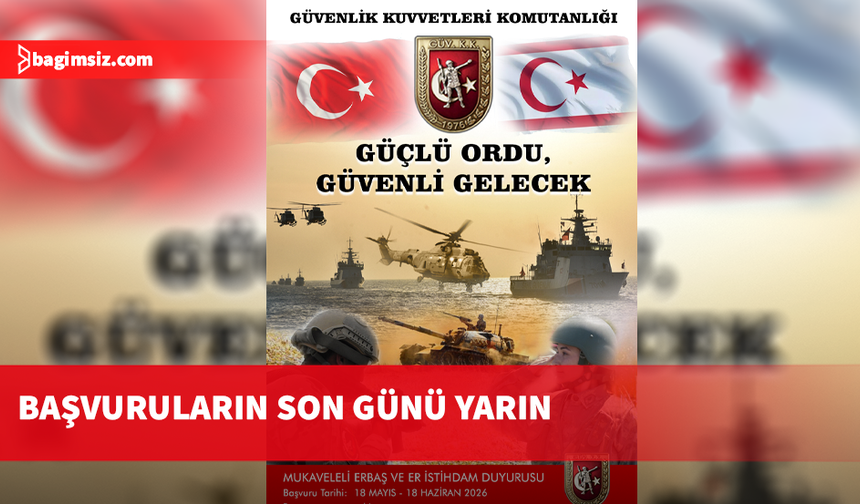 Mukaveleli erbaş ve er alımı başvurularında son gün yarın
