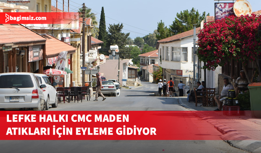 Lefke Sivil Toplum Örgütleri Platformu CMC Maden Atıkları Tesisi'nde eylem yapıyor