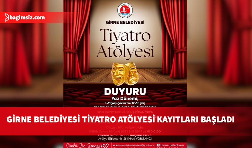 Girne Belediyesi, Tiyatro Atölyesi için kayıtların başladığını duyurdu