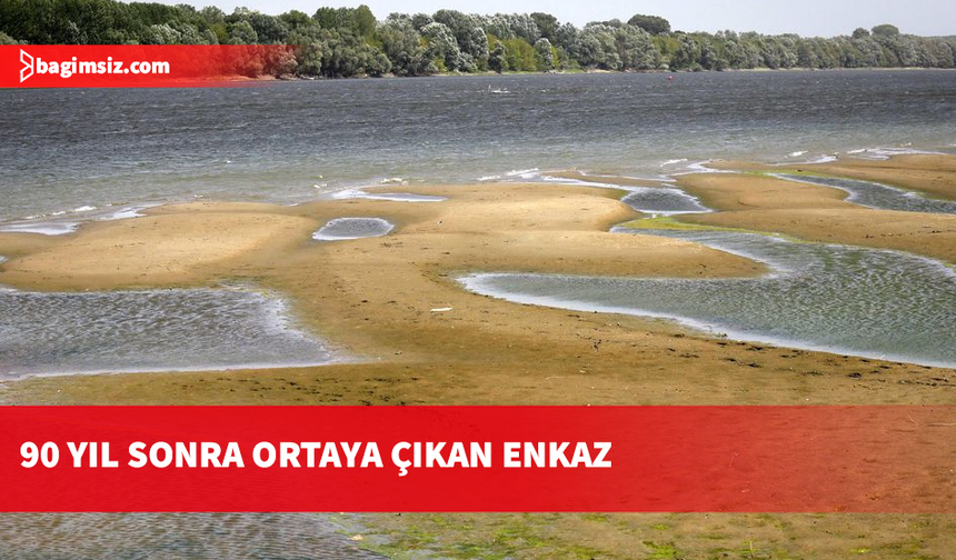 Tuna Nehri'nde rekor kuraklık: 90 yıl önce batan yük gemisi su yüzüne çıktı