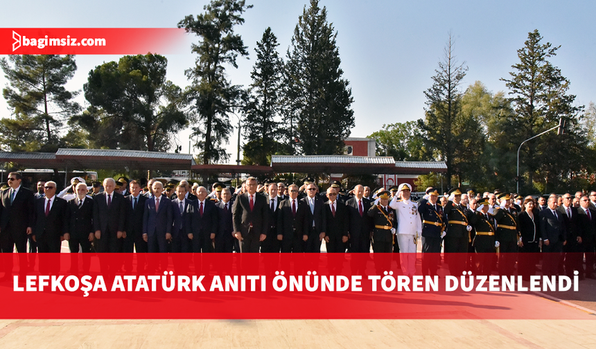 Lefkoşa Atatürk Anıtı önünde tören düzenlendi