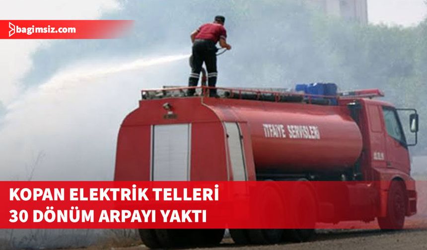 Geçitkale-Sütlüce Anayolu'nda yangın