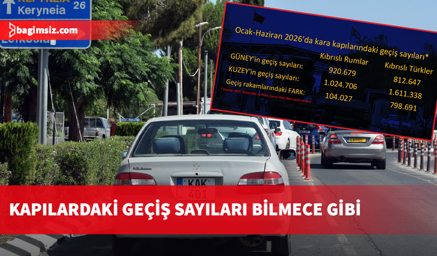 Kıbrıslı Türk ve Rumların kara kapıları istatistiklerinde büyük çelişki