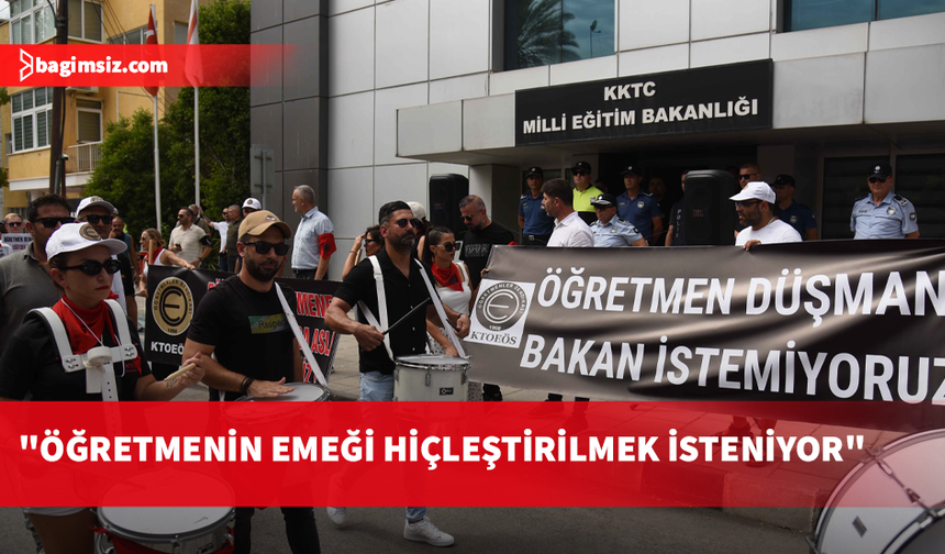 KTOEÖS'ten Milli Eğitim Bakanlığı önünde eylem: Öğretmenin emeği ve kanaati hiçleştiriliyor