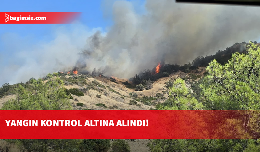 Yamaçköy - Tirmen Köyleri arasındaki ormanlık arazide çıkan yangın kontrol altına alındı