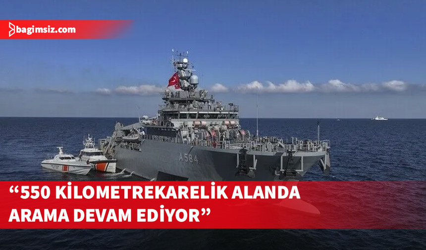Silivri açıklarındaki kazada batan geminin bulunduğu bölgedeki çalışmalar sürüyor