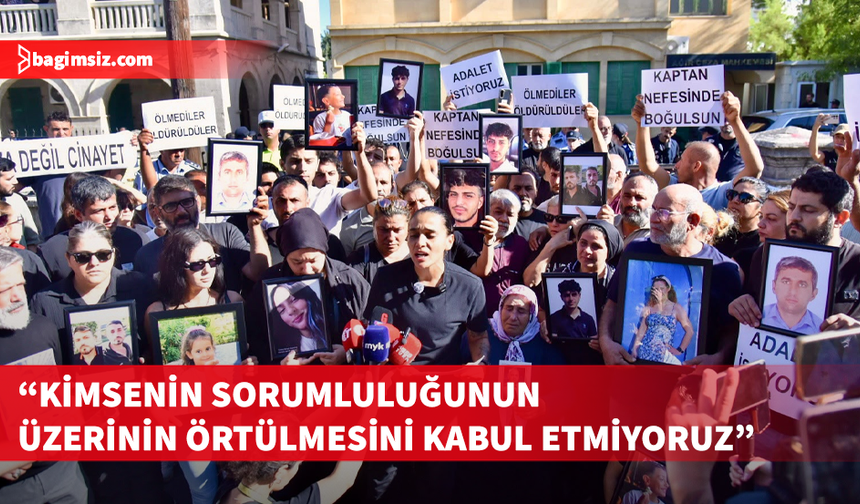 Gemi faciasında sevdiklerini kaybeden aileler, Girne Mahkemesi önünde...