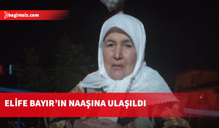 Filo Jet faciasında kayıp olarak aranan Elife Bayır'ın naaşına ulaşıldı...