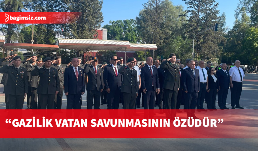 19 Eylül Gaziler Günü nedeniyle Lefkoşa Atatürk Anıtı önünde tören düzenlendi