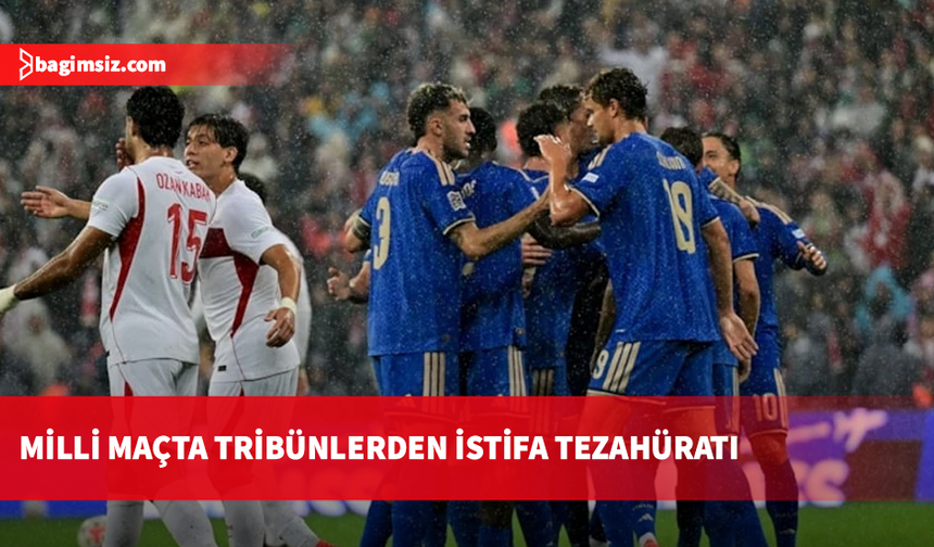 Milli maçta tribünlerden tepki: Montella ve TFF istifa istifa sesleri!