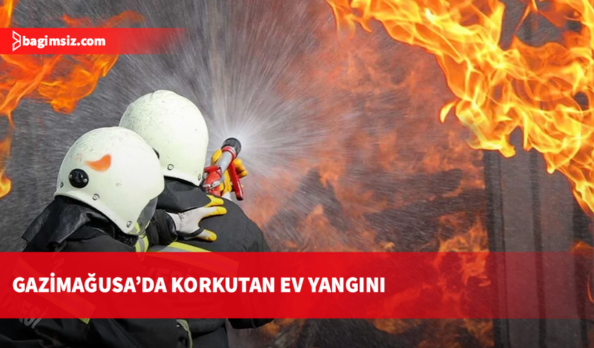 Gazimağusa'da ev yangını: Yatak odasındaki klima alev aldı!