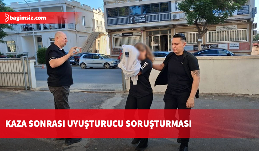Gazimağusa’da kaza yapan genç kadının aracından şüpheli materyaller çıktı