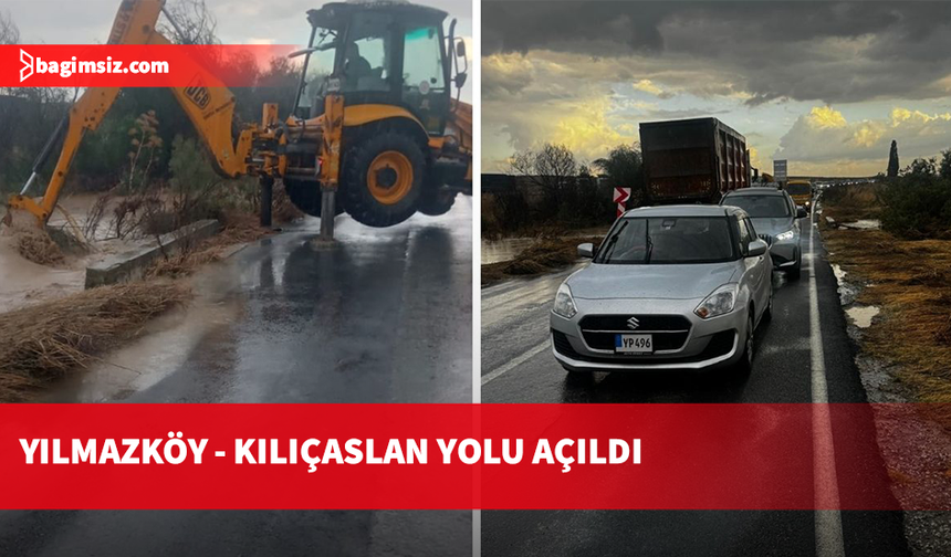Yılmazköy - Kılıçaslan anayolu yeniden trafiğe açıldı