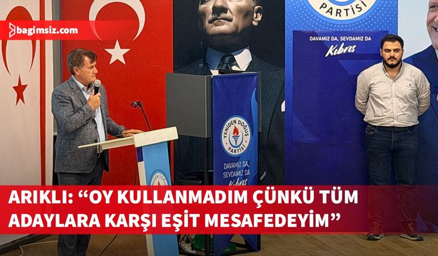 Arıklı: "Bütün aday adaylarına eşit mesafedeyim"