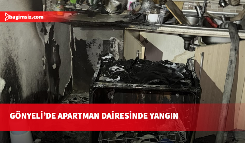 Gönyeli'de apartman dairesinde yangın: Bulaşık makinesinin kısa devre yapması mutfağı yaktı