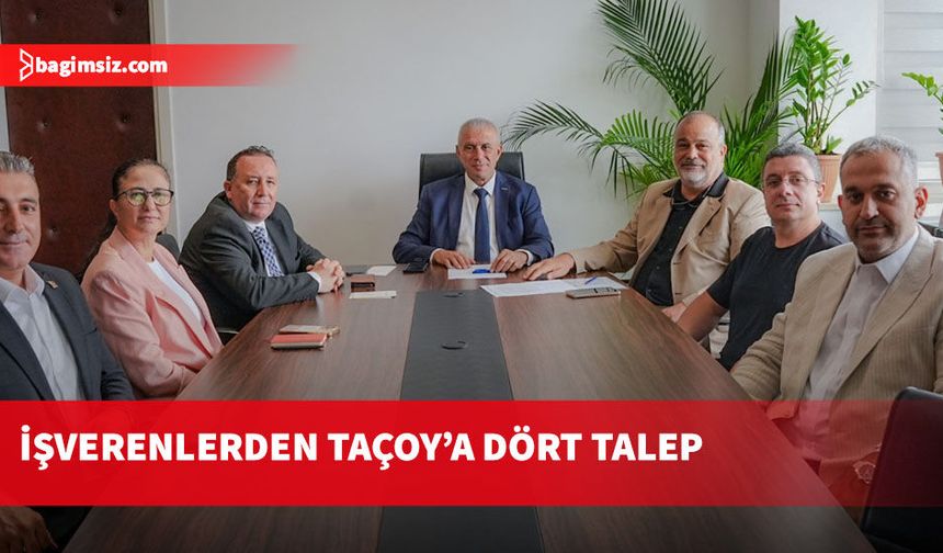 Ekonomi ve Enerji Bakanı Taçoy, Kıbrıs Türk İşverenler Sendikası’nı kabul etti