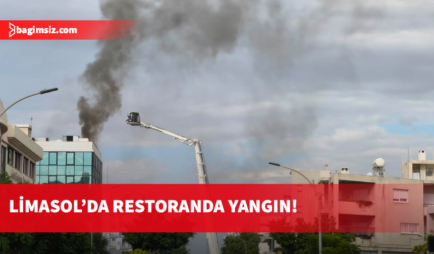Limasol’da restoran yangını: Yoğun siyah duman yükseldi