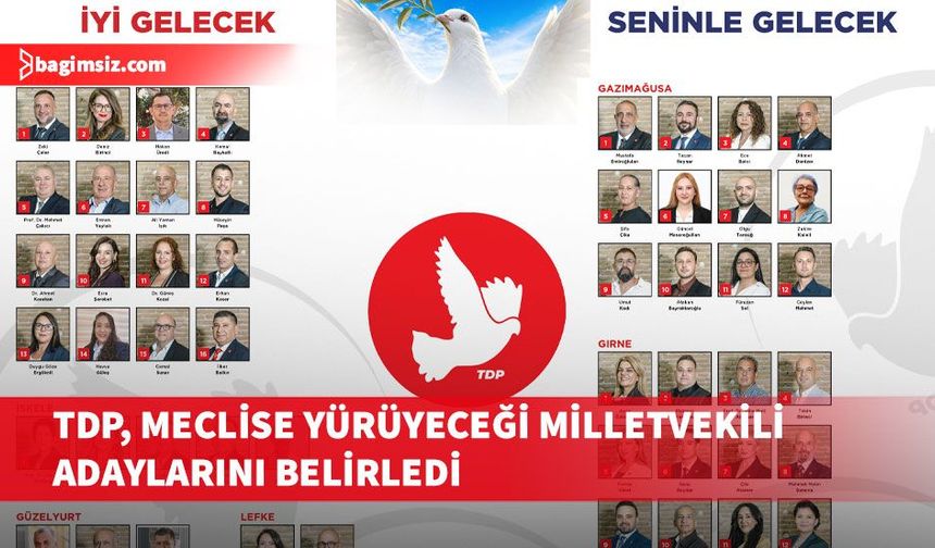 TDP, meclise yürüyeceği milletvekili adaylarını belirledi