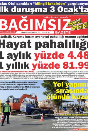 Bağımsız Gazete Akşam Baskısı Sayı 92