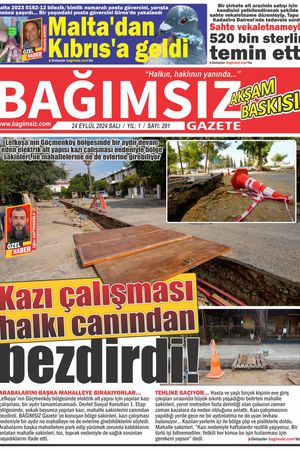 Bağımsız Gazete Akşam Baskısı Sayı 291